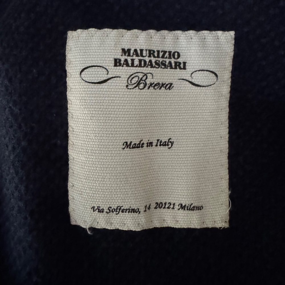 $1295 Maurizio Baldassari - Blue Black Knit Sport Coat - Wool/Cotton - EU50/US40 - Picture 3 of 15